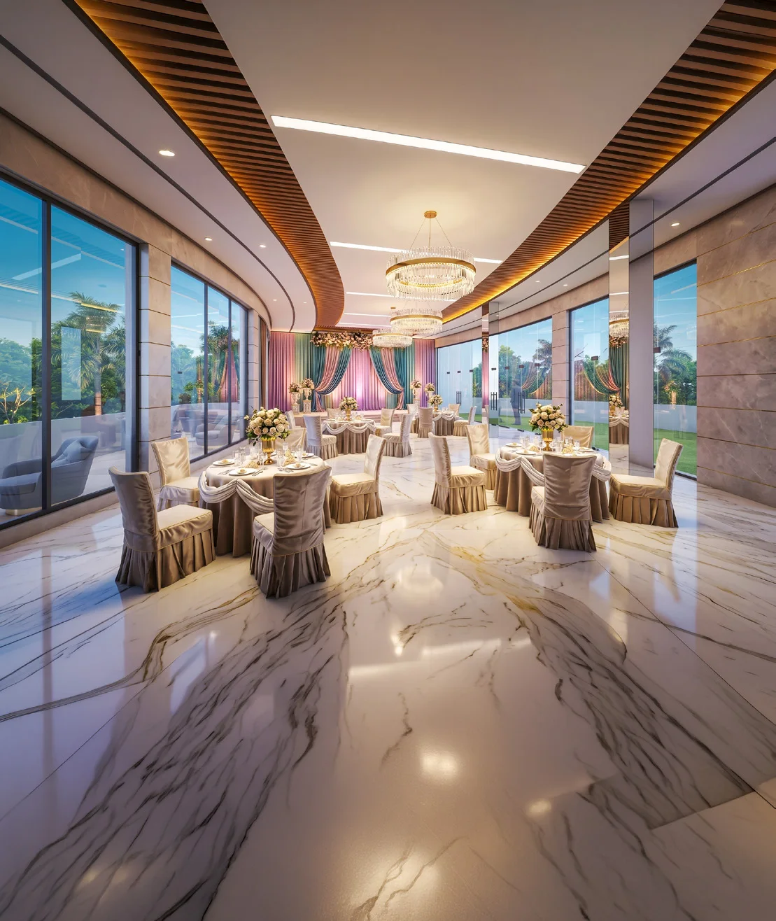 Multi-purpose function hall